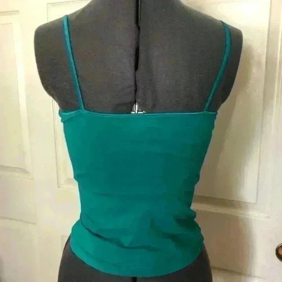 Vtg forever 21 teal tank top cami crop top medium - Picture 4 of 5